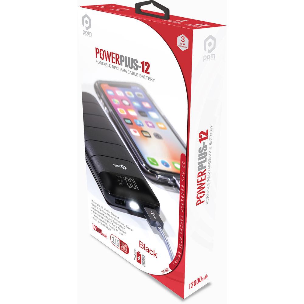 POM GEAR 12,000mAh Powerplus 12 Power Bank