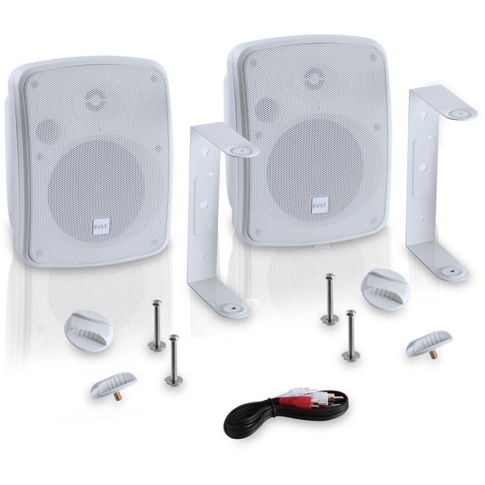 Pyle Pro 5.25" 800 Watt Wall-Mount Marine Speakers with BT Audio RF Streaming