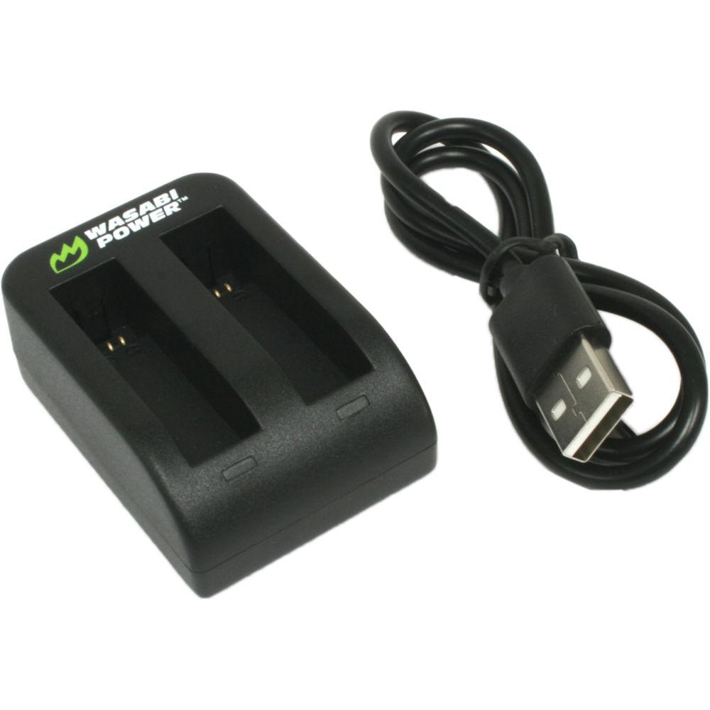 Wasabi Power Dual Charger with Two Batteries for Garmin VIRB Ultra 30