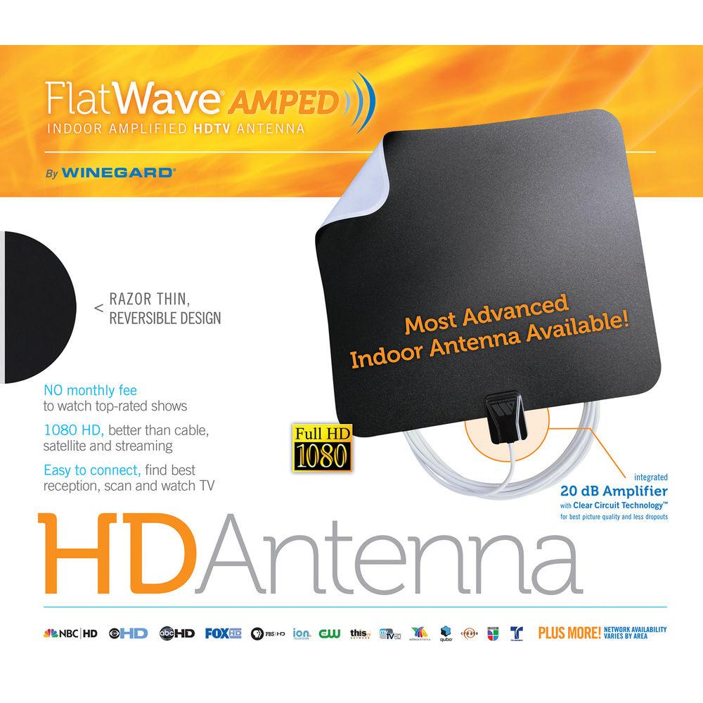 Winegard FlatWave Amped Indoor HDTV Antenna