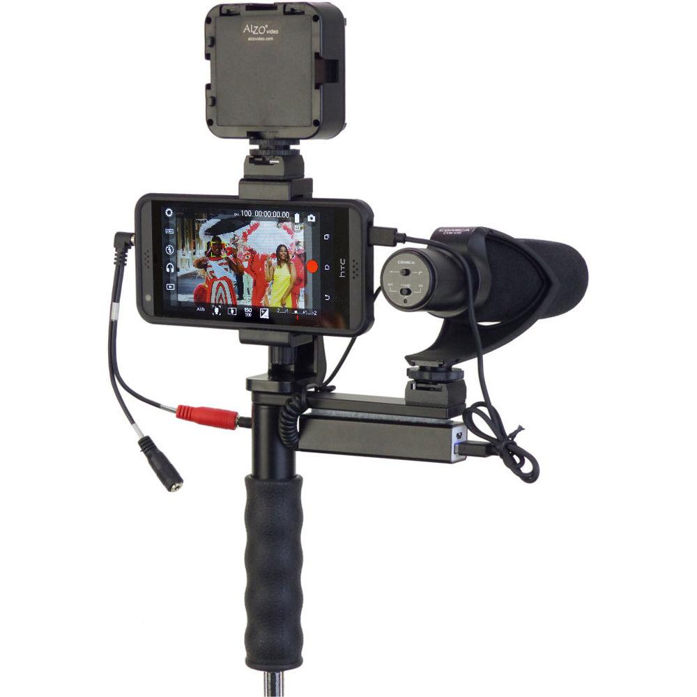 ALZO Handgrip Pro Rig with Shoe Mounts for Smartphone Video, ALZO, Handgrip, Pro, Rig, with, Shoe, Mounts, Smartphone, Video