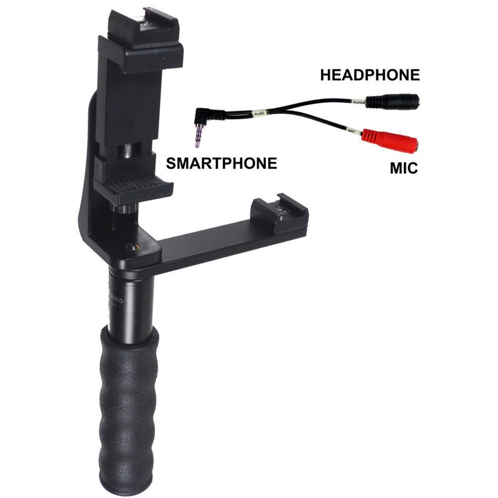ALZO Handgrip Pro Rig with Shoe Mounts for Smartphone Video, ALZO, Handgrip, Pro, Rig, with, Shoe, Mounts, Smartphone, Video