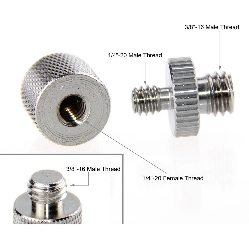 CAMVATE 1 4"-20 to 3 8"-16 and 1 4"-20 to 3 8"-16 Screw Adapter Set