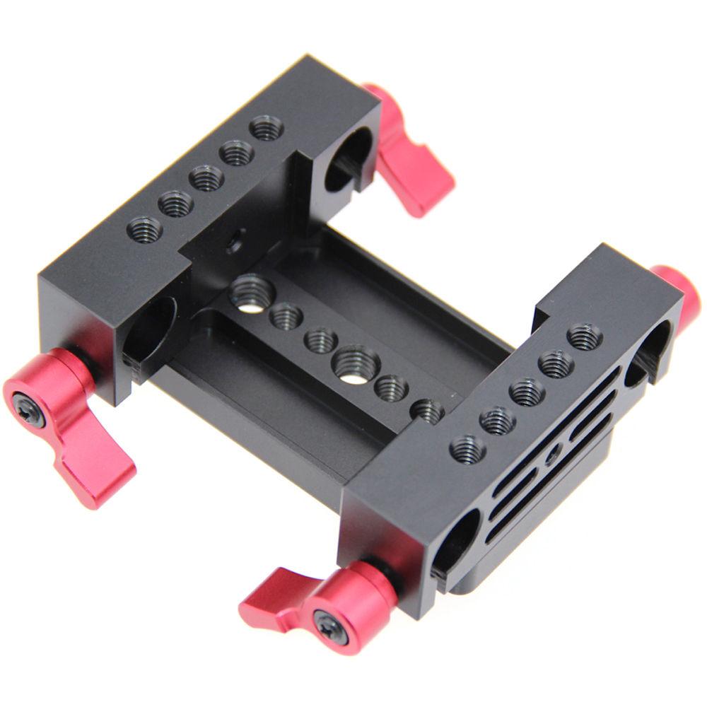 CAMVATE Tripod Mounting Plate with Dual 15mm Rod Blocks