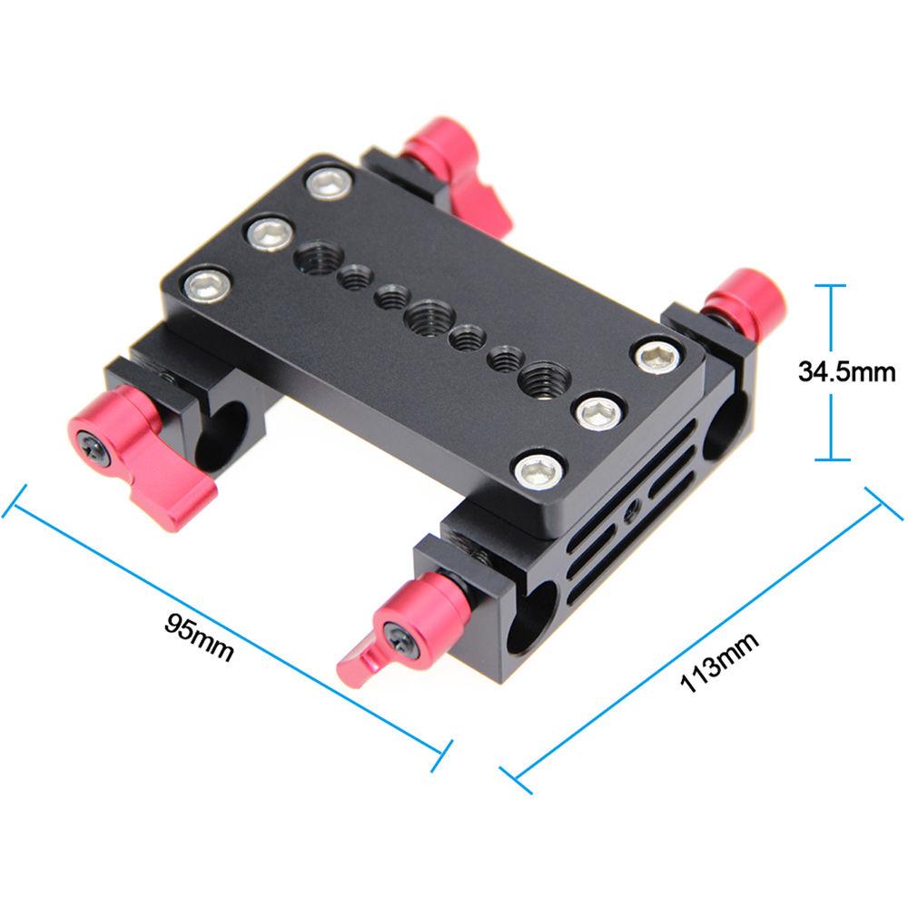 CAMVATE Tripod Mounting Plate with Dual 15mm Rod Blocks