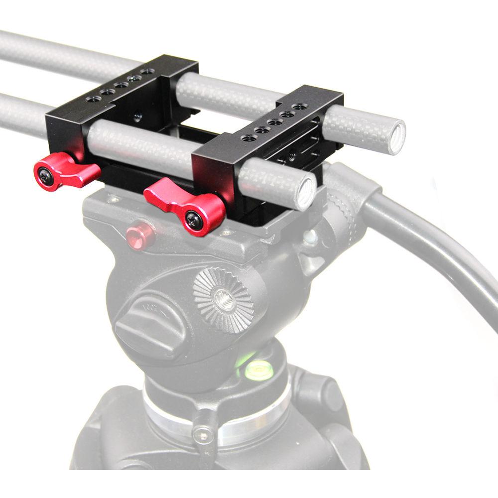 CAMVATE Tripod Mounting Plate with Dual 15mm Rod Blocks