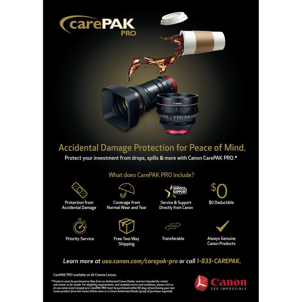 Canon CarePAK Pro Accidental Damage Protection for Cinema Lenses