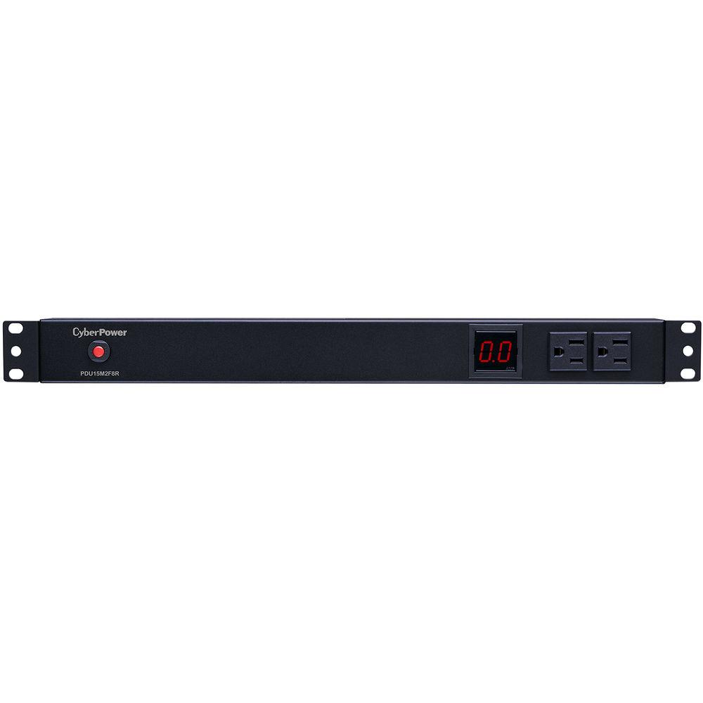 CyberPower Metered PDU12A 100-125 50 60Hz Nema 5-15P,10-Out 5-15R, Rackmount 1U,15