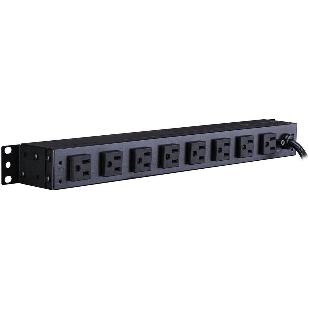 CyberPower Metered PDU12A 100-125 50 60Hz Nema 5-15P,10-Out 5-15R, Rackmount 1U,15