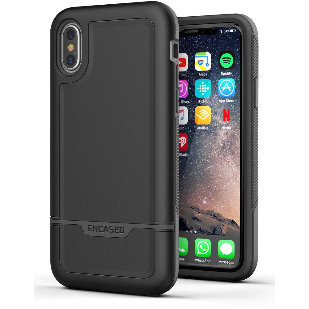 Encased Rebel Series Case with Belt Clip Holster for iPhone X XS