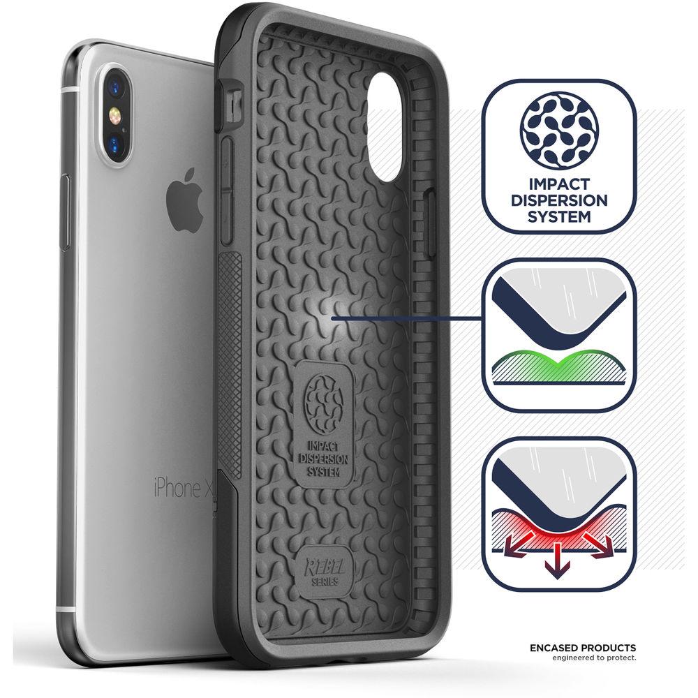 Encased Rebel Series Case with Belt Clip Holster for iPhone X XS