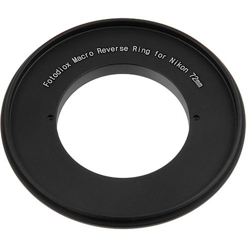 FotodioX 72mm Reverse Mount Macro Adapter Ring for Nikon F-Mount Cameras