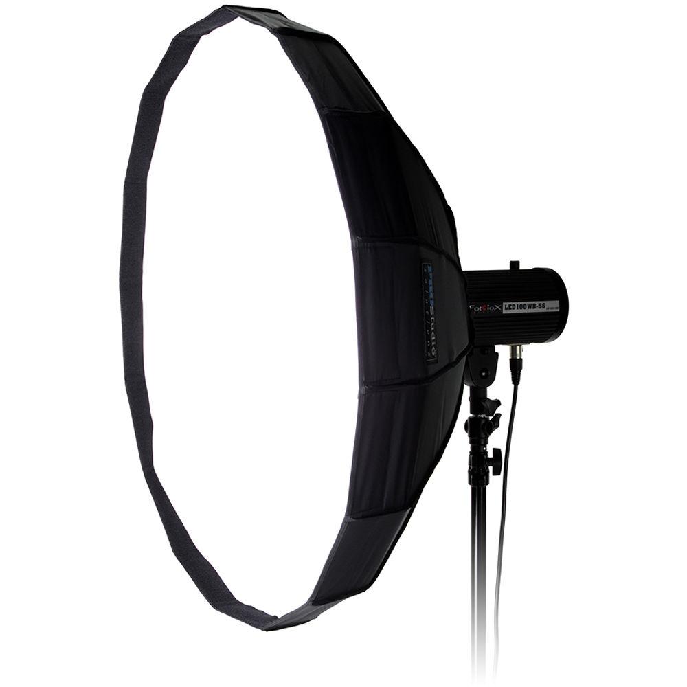 FotodioX EZ-Pro Foldable Beauty Dish Softbox Combo with 50-Degree Grid for Speedlights