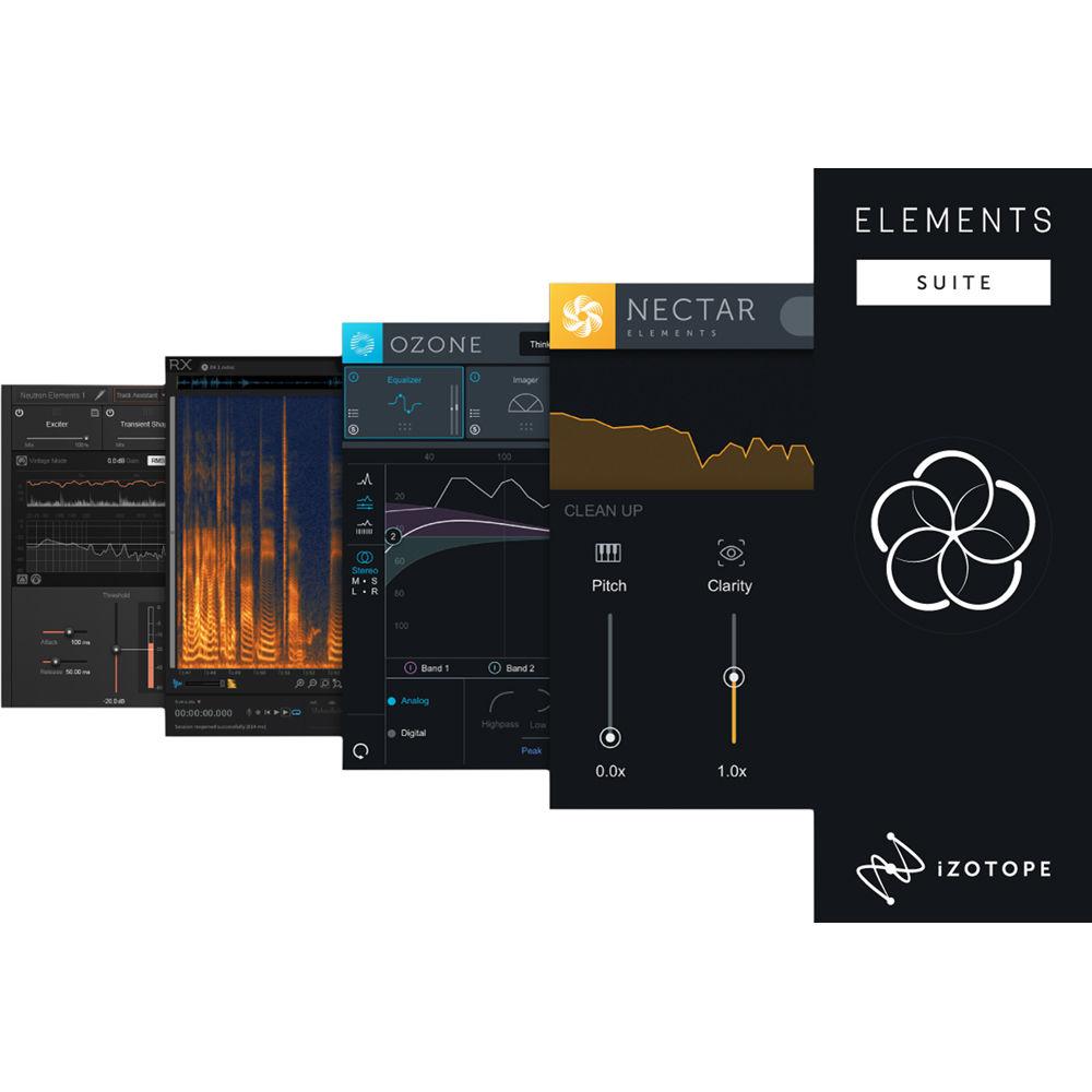 iZotope Elements Suite - Software Bundle Including Nectar, Neutron, Ozone & RX Elements
