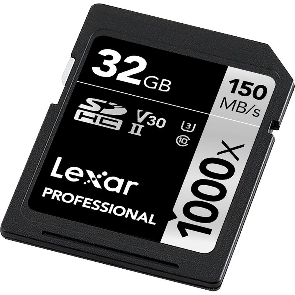 Lexar 32GB Professional 1000x UHS-II SDHC Memory Card
