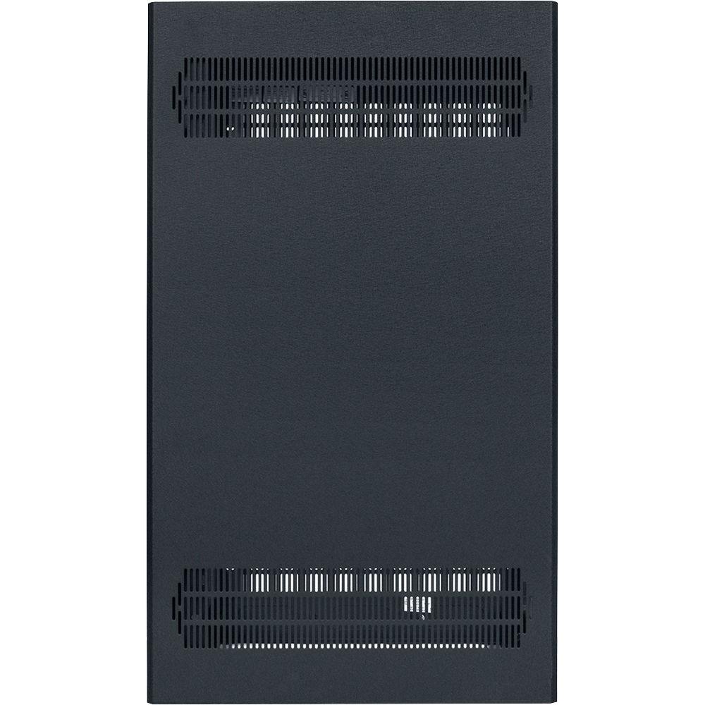 Lowell Manufacturing Rack-Enclosed-18U, 22In Deep, 1Pr Adj Rails, Less Rear Door, Black