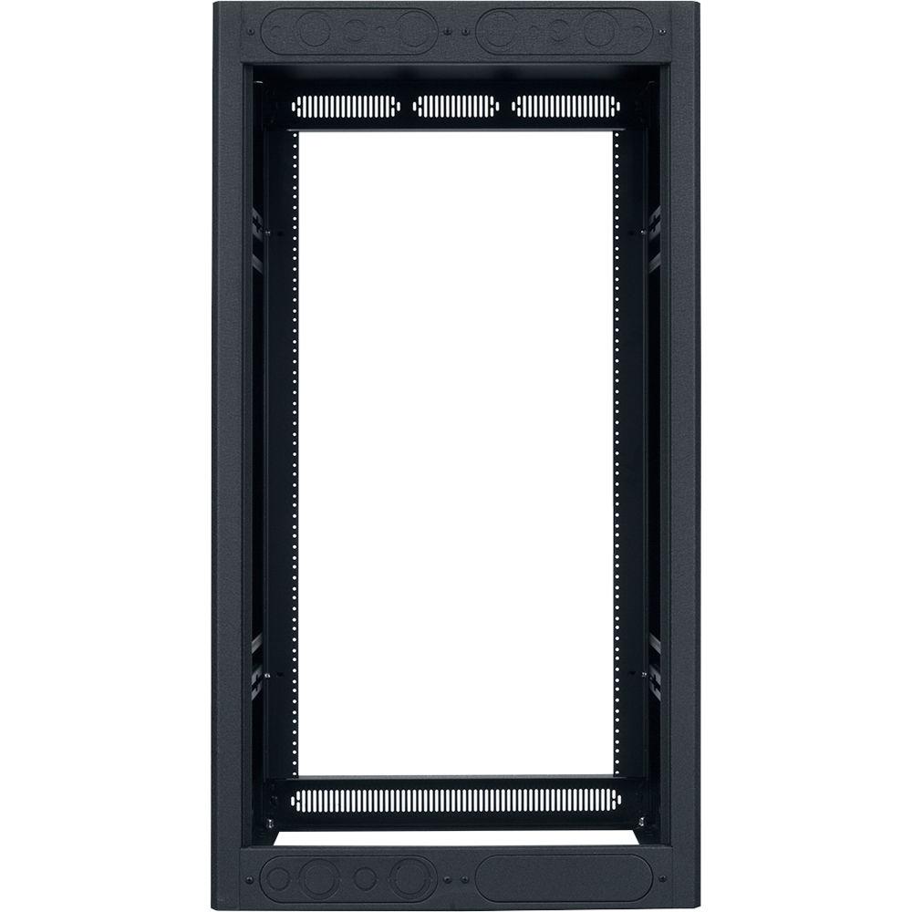 Lowell Manufacturing Rack-Enclosed-21U, 27" Deep, 2-Pair Adustable Rails, Less Rear Door