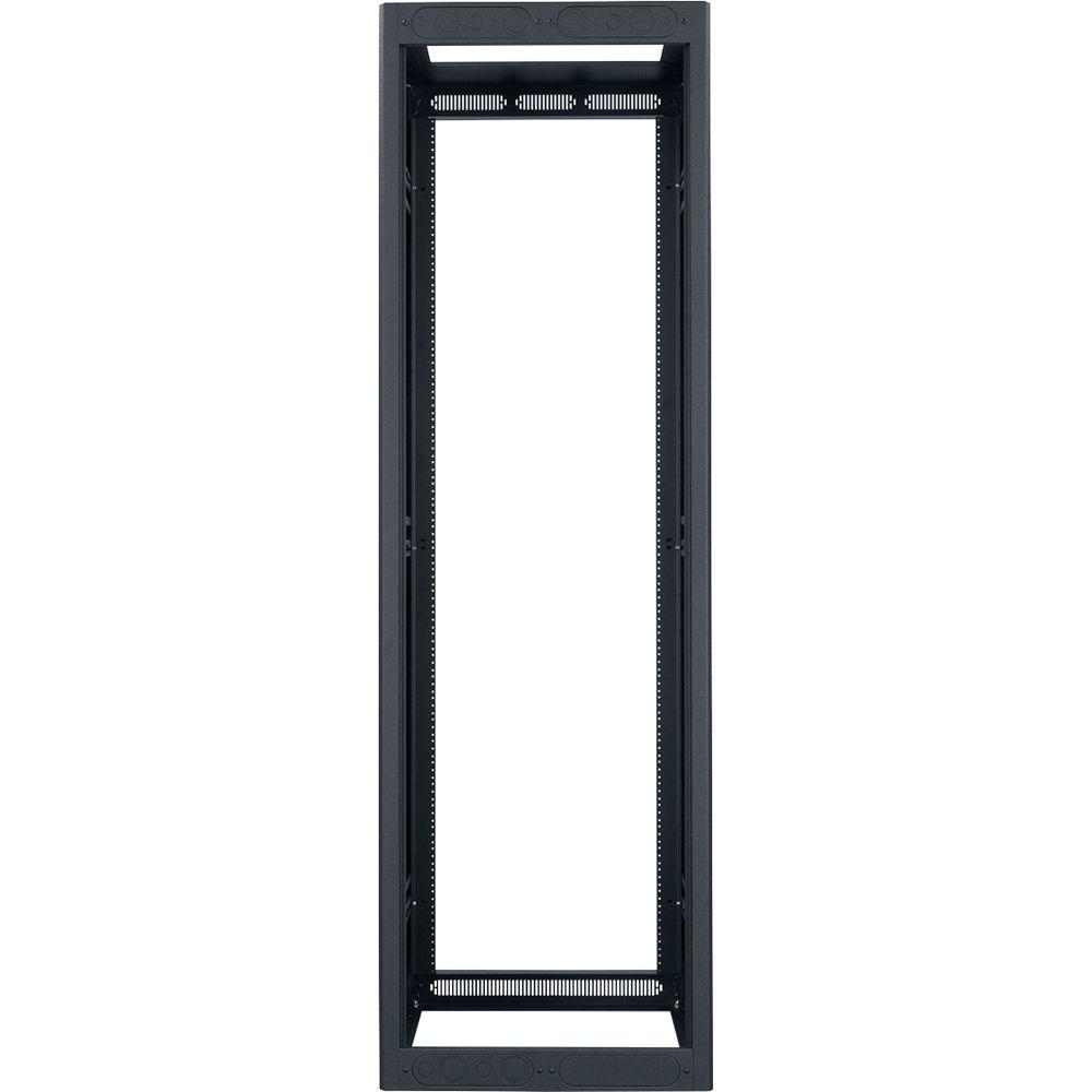 Lowell Manufacturing Rack-Enclosed-40U, 32" Deep, 2-Pair Adustable Rails, Less Rear Door