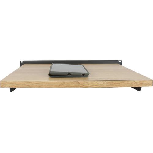 Lowell Manufacturing Rack Keyboard Writing Shelf: 2U -Oak Wood Laminate