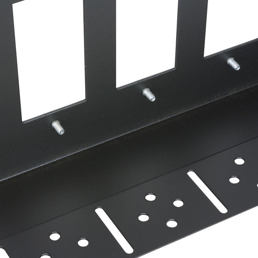 Lowell Manufacturing Rack Panel-Decorator-3U, Mounts 8 Devices, 16GA Flanged Steel