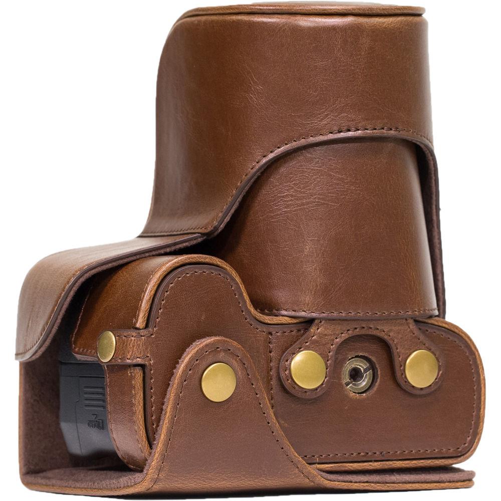 MegaGear Ever Ready PU Leather Case and Strap for Nikon D3400 with 18-55mm Lens