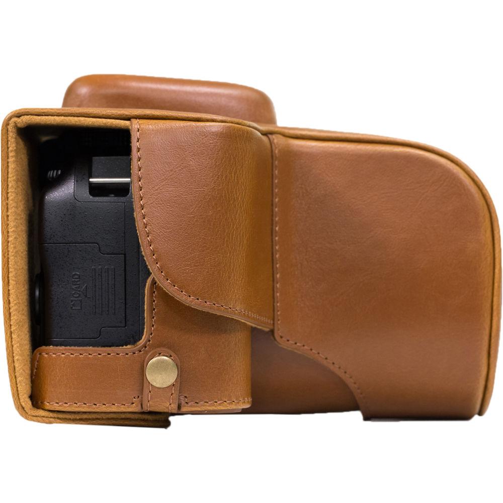 MegaGear Ever Ready PU Leather Case and Strap for Nikon D3400 with 18-55mm Lens