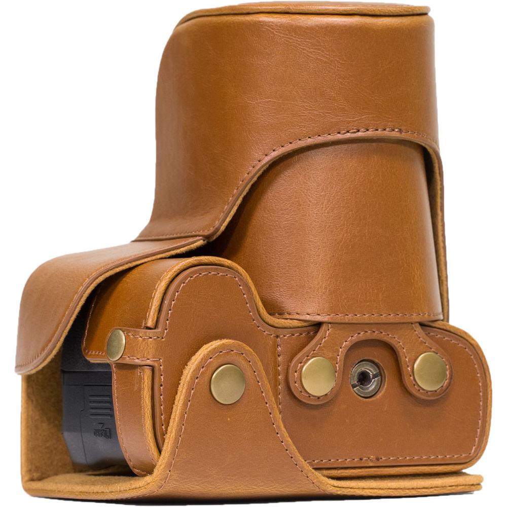 MegaGear Ever Ready PU Leather Case and Strap for Nikon D3400 with 18-55mm Lens