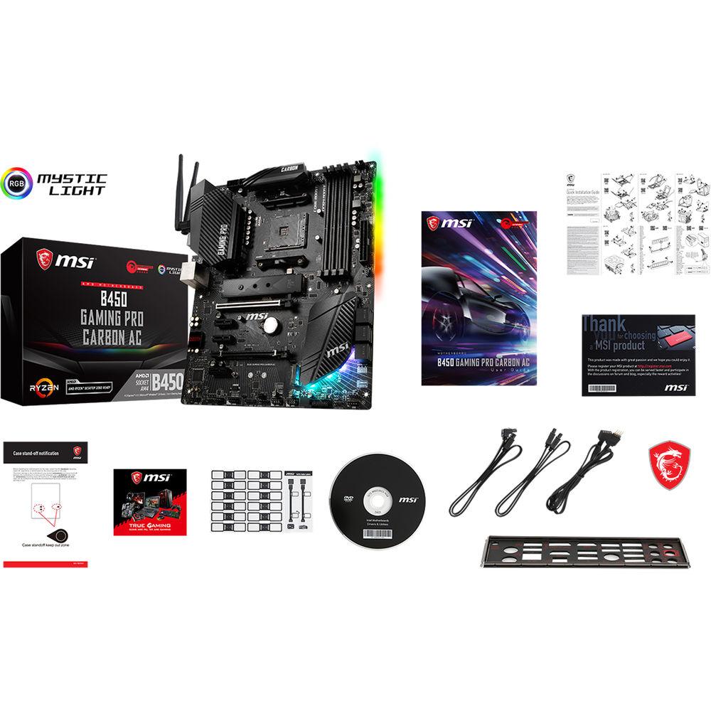 MSI B450 Gaming Pro Carbon AC AM4 ATX Motherboard