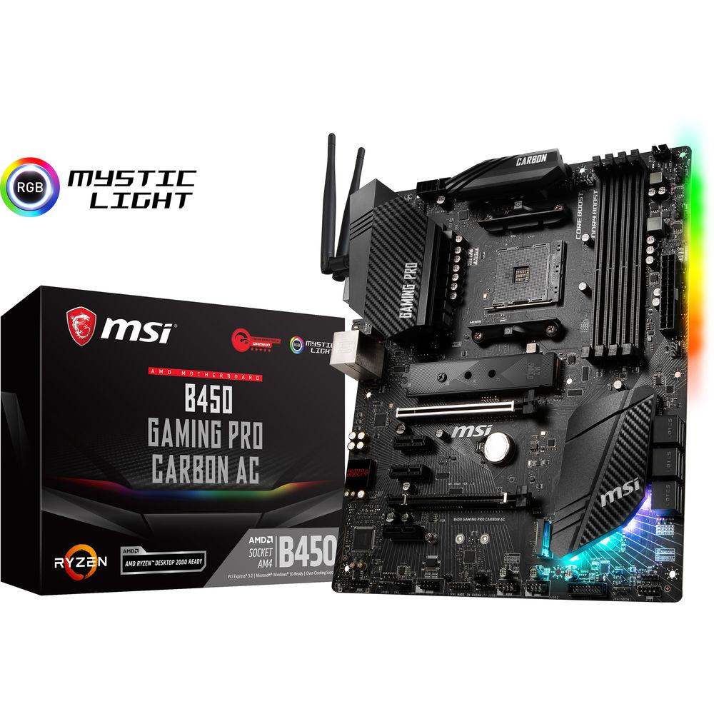 MSI B450 Gaming Pro Carbon AC AM4 ATX Motherboard