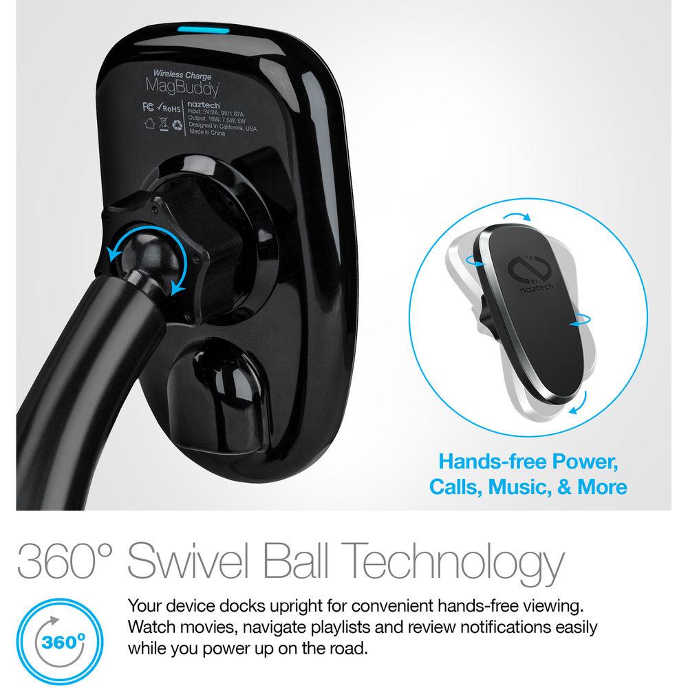 Naztech MagBuddy Wireless Windshield Charger