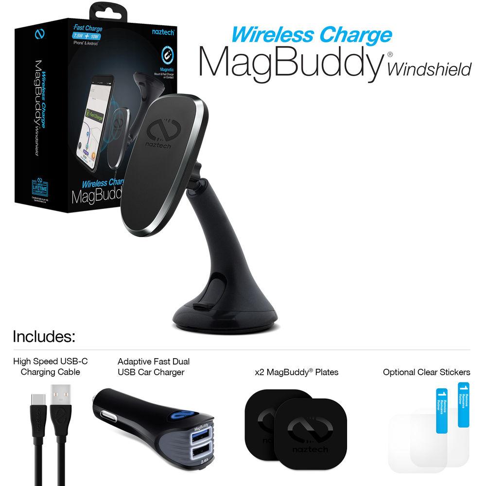 Naztech MagBuddy Wireless Windshield Charger