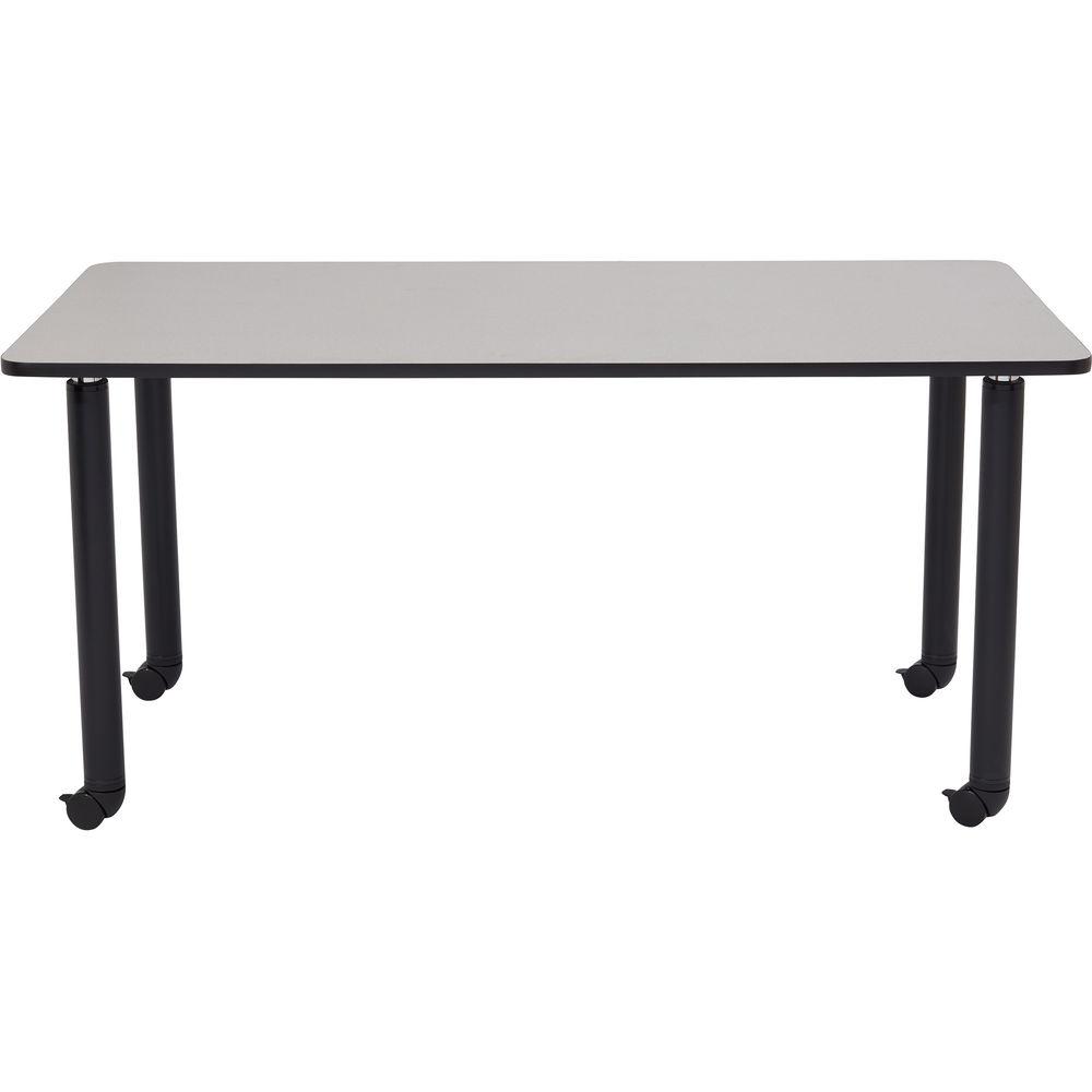 Oklahoma Sound Nps Sit Stand Teachers Table - Rectangle - Adjustable Height Legs - Casters