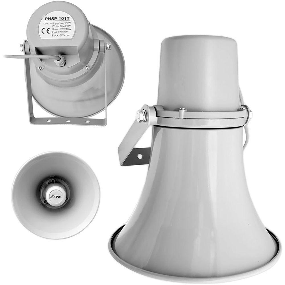 Pyle Pro 9.7" Indoor Outdoor 20W PA Horn with 70V Transformer