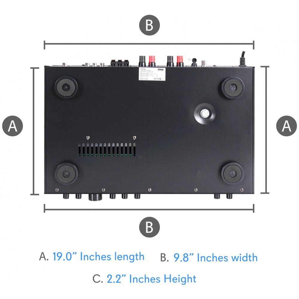 Pyle Pro PDA7BU Stereo Receiver with Bluetooth