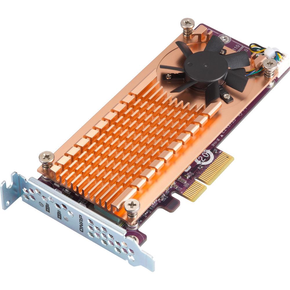 QNAP Dual M.2 22110 2280 PCIe Gen3 x4 NVMe SSD Expansion Card