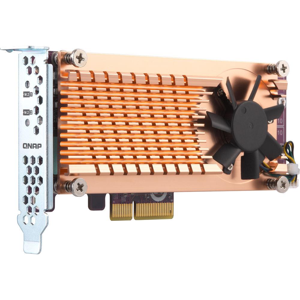 QNAP Dual M.2 22110 2280 PCIe Gen3 x4 NVMe SSD Expansion Card