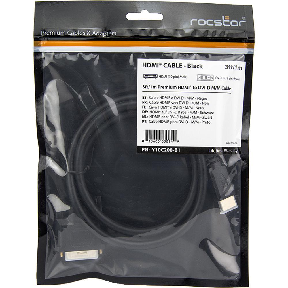 Rocstor Rocpro HDMI Male to DVI-D Single-Link Male Cable
