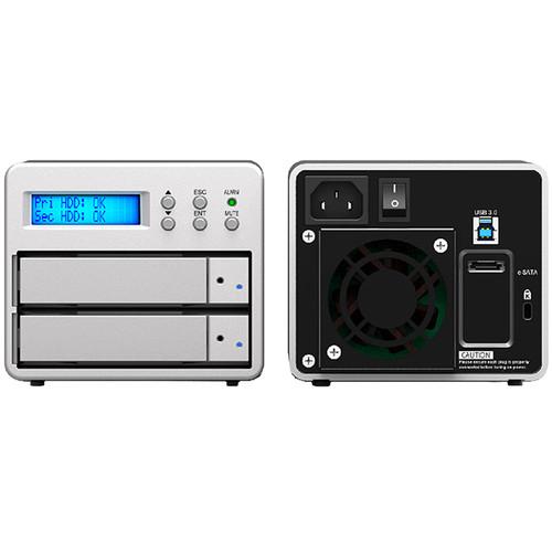 STARDOM 2-Bay Sr2-Sb3 6G Sata Usb S2F Enclosure -Silver
