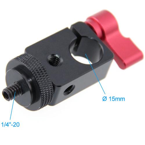 CAMVATE 15mm Single Rod Clamp with 1 4"-20 Screw Mount Adapter