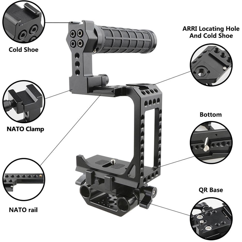 CAMVATE C-Frame Cage with Rubber Handle for Sony a7 Series Cameras