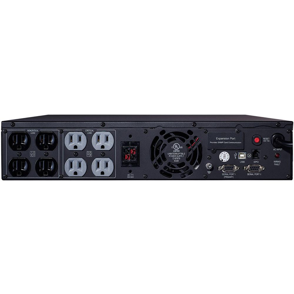 CyberPower TAA Line Interactive UPS LCD-1000VA 900W PS 0.9 Pf Smart App SW 2U Tower 120 15 8-N5-15R,USB EPO,SNM