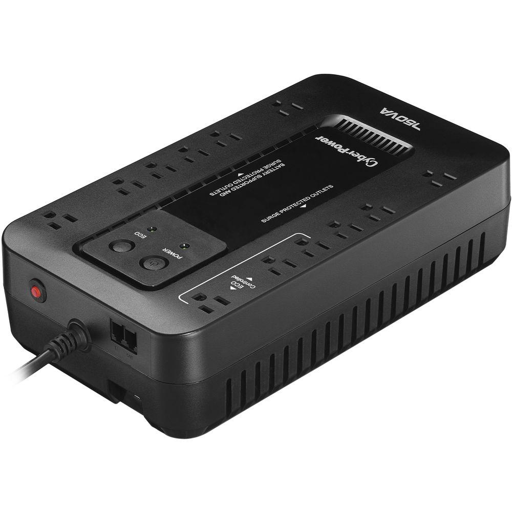 CyberPower UPS Simulated Sine Wave-TAA Compliant: 750Va 450W Standby UPS Nema 5-15 RJ-11 EMI ECO