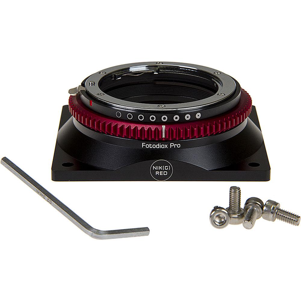 FotodioX Pro Lens Mount Compatible with Nikkor F Mount G-Type Lenses to Red Digital Cinema Camera Bodies