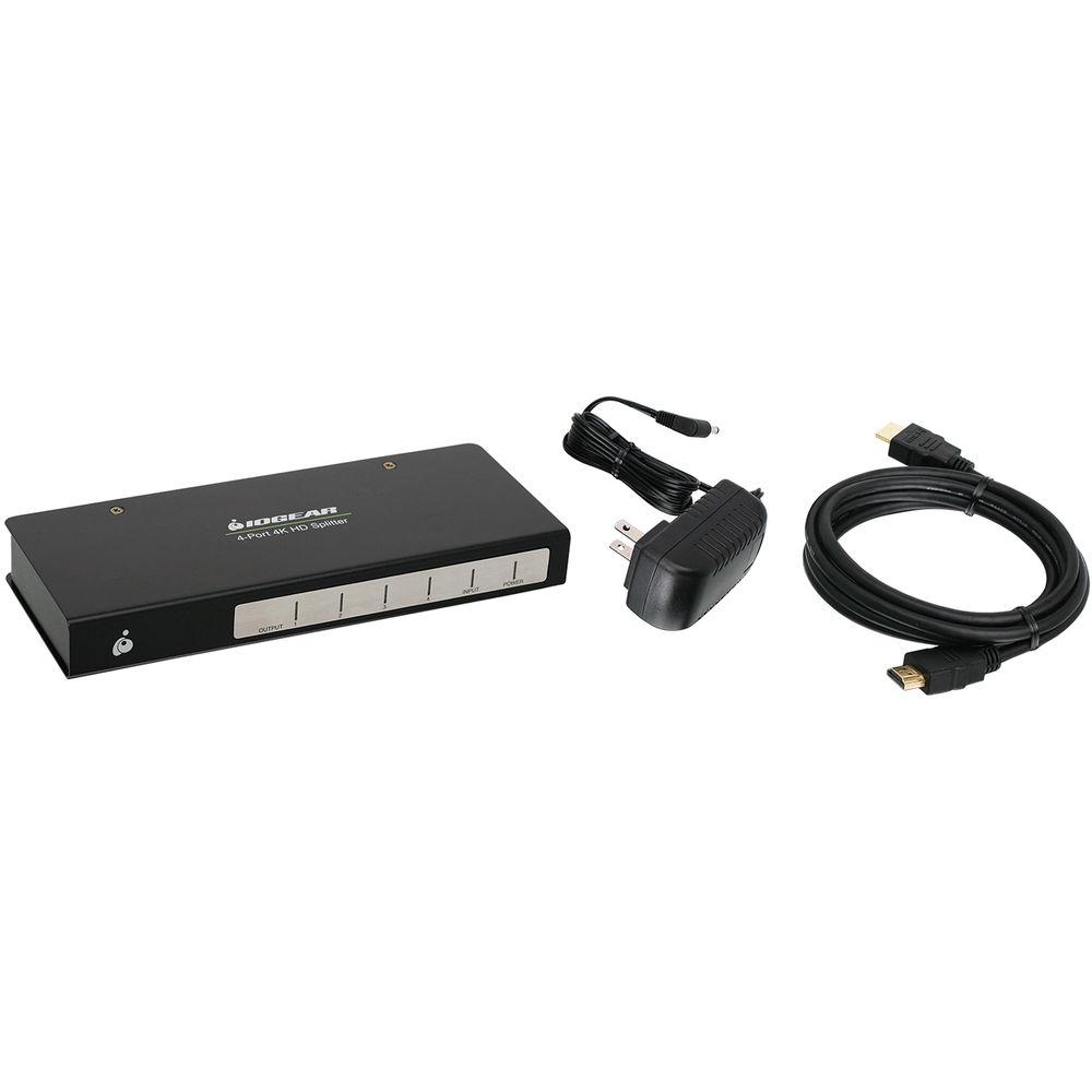IOGEAR GHSP8424B 4-Port 4K HDMI Splitter