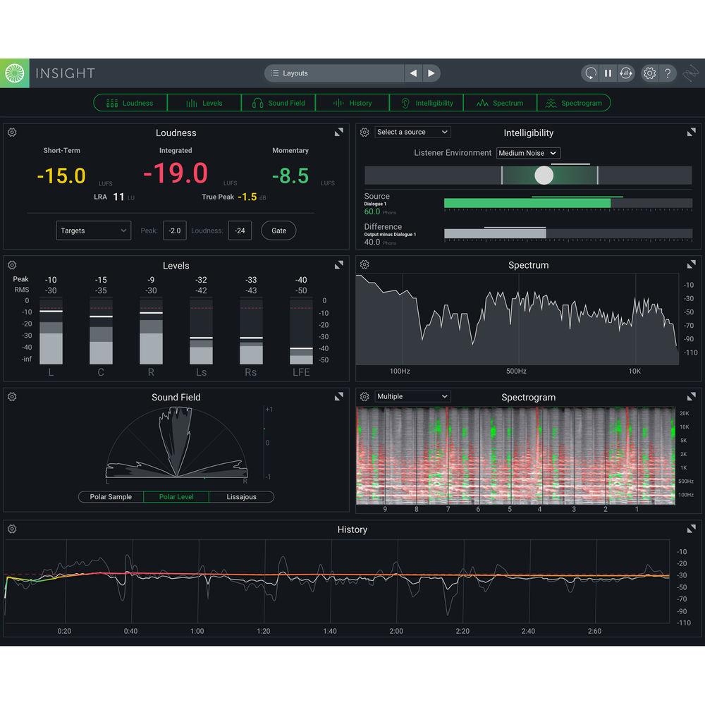 iZotope Insight 2 - Metering & Audio Analysis Plug-In for Music & Post Production
