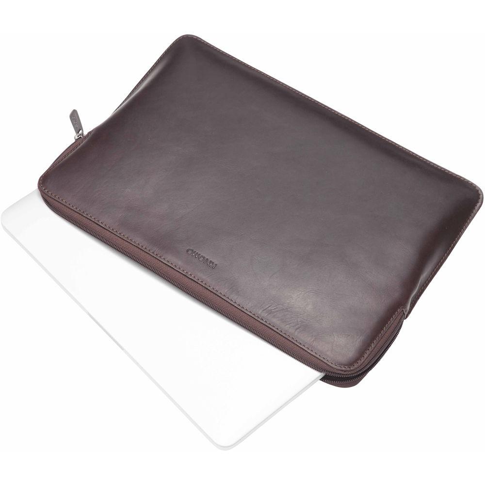 KNOMO USA 13" Leather Laptop Sleeve-Macbook Pro Macbook Air