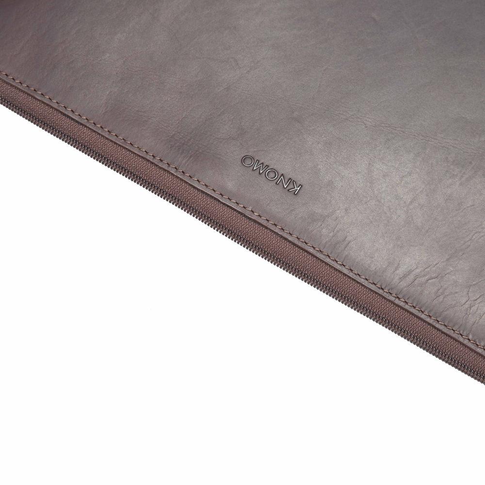 KNOMO USA 13" Leather Laptop Sleeve-Macbook Pro Macbook Air