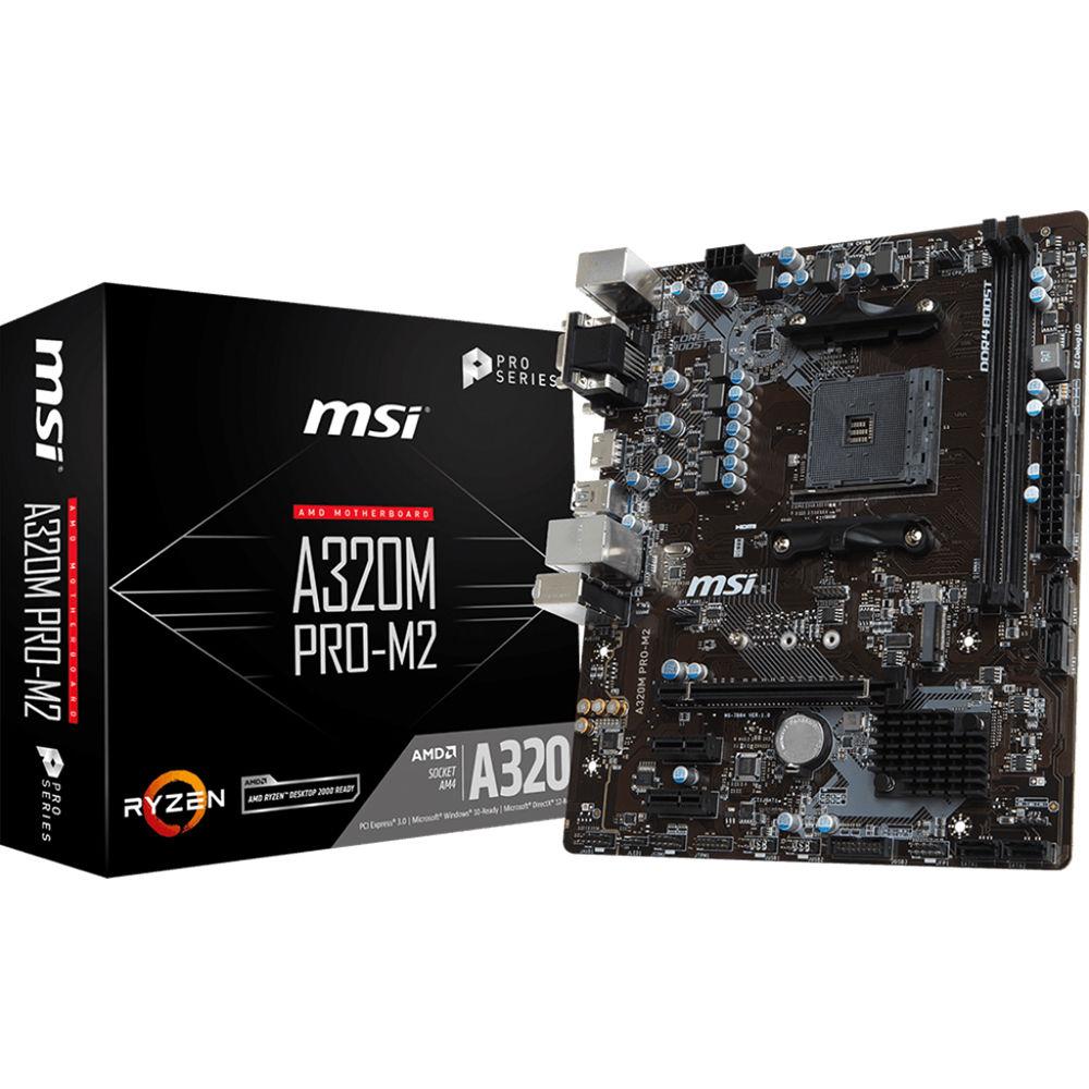 MSI A320M Pro-M2 AM4 Micro-ATX Motherboard
