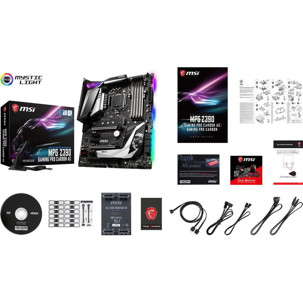 MSI MPG Z390 GAMING PRO CARBON AC LGA 1151 ATX Motherboard