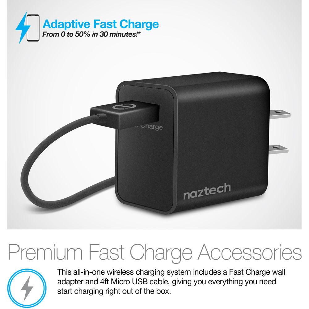 Naztech Power Pad Qi Wireless Fast Charger, Naztech, Power, Pad, Qi, Wireless, Fast, Charger